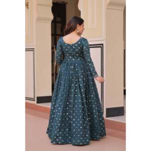 Robe de soirée détachable sans bretelles en organza tissé jacquard, robe de cérémonie - Product Image 4