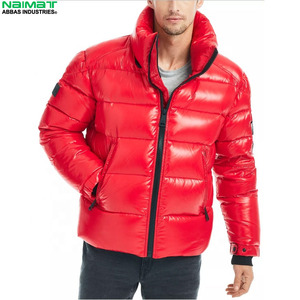 Premium Finish Polished Winter Puffer Jacket Men Wet Look Comfortable <b>Bubble</b> <b>Coat</b> Warm Thick Quilted Front Streetwear Parka - Product Image 3