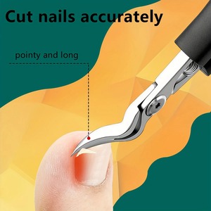 Coupe-ongles en acier robuste, lame dentelée professionnelle pour ongles épais et incarnés, coupe-ongles durable pour hommes et femmes - Product Image 2
