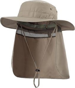 Unisex Casual All-Season Quick Dry Summer Fisherman Foldable Nylon Boonie Bucket Cap Neck Flap Oxford Canvas 54-56CM Outdoor - Product Image 5