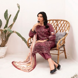 Trajes Maxi de Diseñador de Alta Calidad al por Mayor, de 3 Piezas, de Algodón Puro, Ropa Original de Marca Pakistaní e India, Lehnga Étnica Moderna - Product Image 3