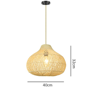 Natural Rattan <b>Ceiling</b> <b>Light</b> with Breathable Woven Pattern Lightweight Structure and Soft <b>Light</b> Diffusion for Indoor Use - Product Image 5