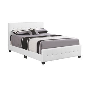 Letto Queen Size Glory Furniture Diamond G2587 QB in Bianco, Eleganti Letti Imbottiti - Product Image 1