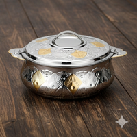 Casserole en métal indienne très demandée, conçue pour les services de repas culturels, offrant un accès stable aux plats chauds pour les invités (Hot Pot)