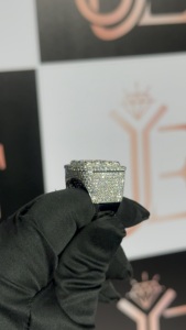 Anillo de Moissanita de Lujo de Alta Gama, Estilo Hip Hop, Totalmente Cubierto de Piedras, Anillo de Plata de Ley 925, al Precio Más Bajo - Product Image 4