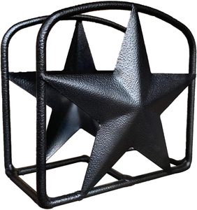 Porta Servilletas Estilo Texas Rústico Negro, Organizador de Mesa Metálico Estilo Western - Product Image 4