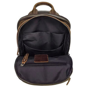 Sac bandoulière vintage en cuir véritable pour homme, fermeture éclair, design durable et portable, style messager, polyester, utilisation toutes saisons - Product Image 5