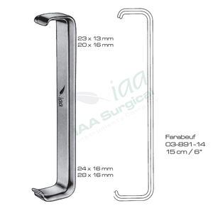 Rétracteur tissulaire Kocher Langenbeck en acier inoxydable de haute qualité, approuvé CE ISO, instruments chirurgicaux - Product Image 2
