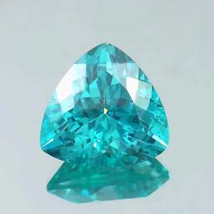 Saphir naturel bleu-vert de Montana, taille trion, facetté, pierre précieuse en vrac pour la fabrication de bijoux, vente en gros - Product Image 4
