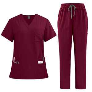 Cheap Breathable Scrubs Uniforms Sets Elastic and Comfortable Nurse Medical Scrubs <b>Jumpsuit</b> Medical Scrub Uniform Sets for Women - Product Image 6