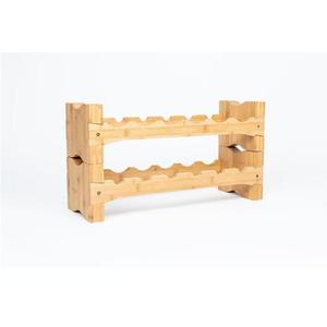 Porte-bouteilles à vin en métal avec dessus et dessous en bois pour bars à domicile, pubs, usage décoratif, support pour bouteilles de vin - Product Image 4