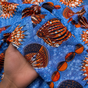 Tissu africain imprimé wax Ankara en coton, motifs tribaux traditionnels Dashiki Kitenge, textile Dutch Wax pour robes, mode, vente en gros, export - Product Image 2