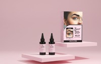 INKLUSH Brow Dlite Teinture liquide pour sourcils brun moyen 15ml Semi-permanente longue durée à base de plantes imperméable double embout épaississant