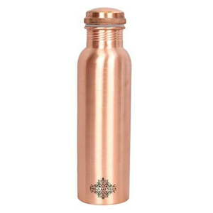 Bouteille d'eau 100 % cuivre pur 1000 ml, anti-fuite, bouteille ayurvédique Tamba pour les bienfaits pour la santé, écologique, artisanale - Product Image 4