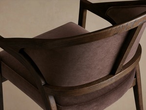 Chaise de salle à manger en teck massif de qualité supérieure avec assise rembourrée pour projets de mobilier de restaurant et d'hôtel modernes et vente au détail - Product Image 4