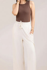 Camisetas de Verano de Alta Calidad para Mujer, sin Mangas, con Encaje Bordado, Lentejuelas, Fruncidas, de Algodón y Spandex, Ecológicas, de Secado Rápido - Product Image 4