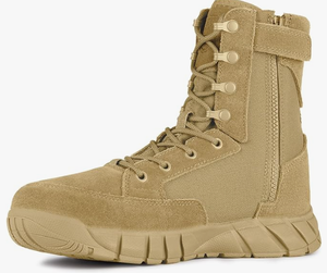 Botas Tácticas Personalizadas para Hombre, Impermeables, para Senderismo en el Desierto, de Caña Alta, Color Beige - Product Image 1