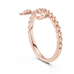 Ensemble de bagues pour femme en or rose 18 carats plaqué rhodium, avec breloques cœur et diamants de laboratoire minimalistes, pour fiançailles, soirée, Saint-Valentin, cadeau glamour - Product Image 4