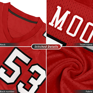 Maillot de football rétro américain personnalisé pour homme, impression de haute qualité, coupe ample en polyester, transferts thermiques pour t-shirts - Product Image 4