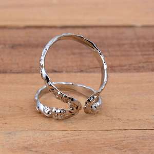 SHYAM JEWELRS Luxury Unisex 925 Sterling Silver Silver Plated Zig-Zag Splint <b>Ring</b> <b>Adjustable</b> Arthritis Joint Support Everyday - Product Image 4