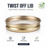 Couvercles métalliques personnalisés à visser pour bocaux Mason, qualité alimentaire, vente en gros, fermeture à vis 38mm-82mm, fabricant OEM