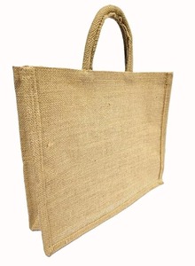 Elegant Eco Friendly Jute <b>Tote</b> <b>Shopping</b> <b>Bag</b> 14x12x5 Durable Natural Fiber Carry <b>Bag</b> with Comfortable Handles for Daily Use - Product Image 3