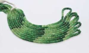 Cuentas facetadas de tsavorita natural en tonos, tipo rondel, de 16 pulgadas, cuentas de piedras preciosas de tsavorita verde facetadas, cuentas sueltas de tsavorita. - Product Image 4