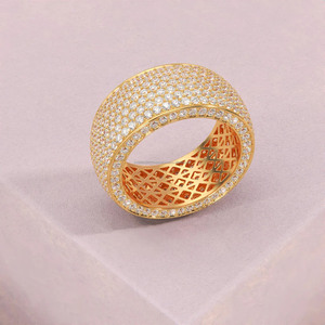 Anillo de Boda Hip Hop con Diamante Moissanite, Ajuste Cómodo, Anillo de Aniversario, Plata de Ley 925, Chapado en Rodio, Joyería de Lujo - Product Image 5