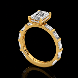 Elegant 3.28 Carat Lab Created Diamond Women's Luxury IGI Certified 14KT Yellow Gold Unique Style Anniversary Wedding - Product Image 3