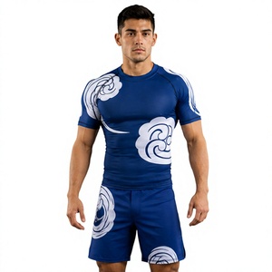 Conjunto de Ropa Deportiva de Compresión de Secado Rápido, Transpirable, Ligero y Elástico, para Artes Marciales Mixtas (MMA), para Hombre - Product Image 3