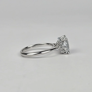 แหวนหมั้นเพชรทรงเจ้าหญิง VIBHINI ทอง 14K ประดับเพชรแบบ Bezel Setting เครื่องประดับหรูหราสำหรับผู้หญิง รับรองโดย IGI รุ่น VR-593 - Product Image 2