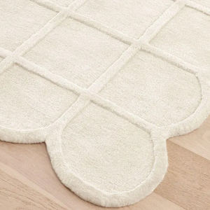 พรมขนสัตว์นิวซีแลนด์ถักมือ ลายตารางสีชมพูอ่อน สำหรับเด็กและห้องเด็กอ่อน เหมาะสำหรับห้องนอนและห้องเล่น - Product Image 6