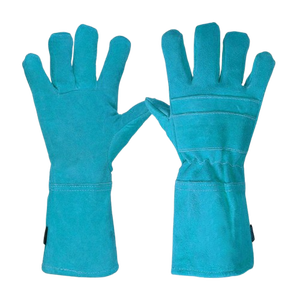 ถุงมือหนังวัวแท้คุณภาพสูง ทนทาน สำหรับงานเชื่อม งานดับเพลิง และปิ้งย่าง ป้องกันความร้อน ถุงมือนิรภัย - Product Image 2