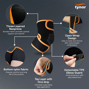 Attelle de coude sportive professionnelle Neo avec design flexible, tissu confortable, ajustement réglable, idéale pour l'entraînement physique et la salle de sport - Product Image 5