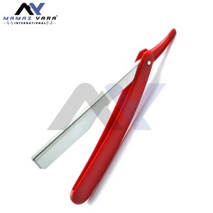 Navaja de Barbero Profesional Premium de Acero Inoxidable con Mango Ergonómico de Plástico Duradero y Bloqueo Deslizante para Afeitado de Borde Recto - Product Image 3