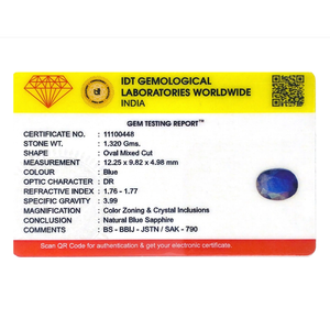Loose Blue Sapphire Gemstone 6 Carat Luxury Fine Jewelry Quality - Product Image 4