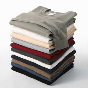 เสื้อสเวตเชิ้ตผ้าฝ้ายแท้ 100% คุณภาพพรีเมียมสำหรับผู้ชาย แขนยาว คอกลม เนื้อผ้านุ่ม ระบายอากาศได้ดี ขายส่ง รับผลิตแบบ OEM สำหรับส่งออก - Product Image 1