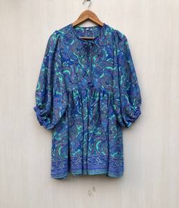 Vestido midi con cuello profundo y cierre de cordón, informal, con estampado floral, mini vestido holgado, ropa de dormir cómoda de verano para mujer - Product Image 4