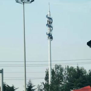 Трехногая треугольная свободно стоящая ячеистая решетчатая оцинкованная стальная телекоммуникационная опорная опора - Product Image 5