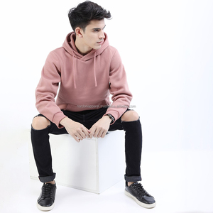 Nardon Apparel 2025 sweat à capuche léger pour hommes hiver rose clair couleur unie sweat à capuche personnalisé pour hommes - Product Image 1