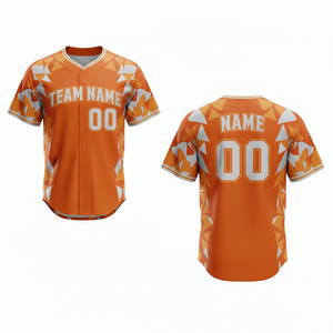 Camiseta de Béisbol Personalizable para Adultos, Transpirable, de Secado Rápido, 100% Poliéster, Sublimada, con Cuello en V, Unisex, para Todas las Temporadas - Product Image 4