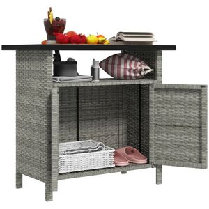 Armadio da Esterno Grigio con Portasciugamani - Product Image 5