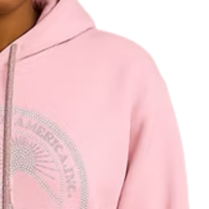 Sudadera con Capucha Rosa Brillante para Mujer, con Logotipo Redondo Transparente, Informal, de Manga Larga, para Uso Diario, Ropa Cómoda para el Estilo de Vida - Product Image 4