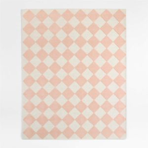 Alfombra Moderna y Contemporánea para Sala de Estar, Hecha a Mano, con Diseño Floral Rosa/Marfil, de Lana 100% de Nueva Zelanda, Suave y Afelpada - Product Image 1