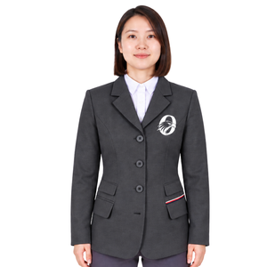 Charcoal Gray Equestrian <b>Jacket</b> for <b>Women</b> Slim Fit Riding Blazer Professional Horse Riding Competition Coat Custom Wholesale - Product Image 1