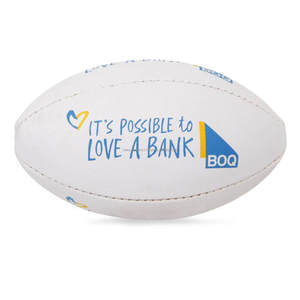 Custom <b>Mini</b> Rugby <b>Balls</b> Printed with Custom Logos and Colors Manufactured <b>Mini</b> Rugby <b>Ball</b> with full customization - Product Image 2
