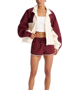 High Quality Custom Women's Windbreaker <b>Short</b> Set New Design Color Block Streetwear Windbreaker Tracksuit <b>Shorts</b> Set - Product Image 6