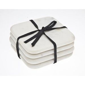 Ensemble de dessous-de-verre en marbre, forme unique, couleur blanche, nouveau style, pour la maison et la cuisine, décoration de table, design magnifique, au meilleur prix. - Product Image 2