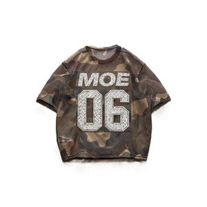 Camiseta de Fútbol Americano Personalizada con Malla de Camuflaje y Pedrería, Estilo Urbano, Transpirable, de Poliéster, Talla Grande, Uniforme de Equipo, Producción OEM - Product Image 3