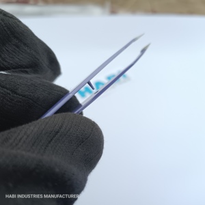 Pinzas para Cejas de Acero Inoxidable de Alta Calidad Profesional de HABI INDUSTRIES, con Punta Personalizada para Recortar y Dar Forma - Product Image 4